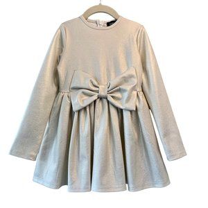 BARDOT JUNIOR Girls Party Dress 6 NEW Champagne Shimmer Big Bow NWT Exclusive